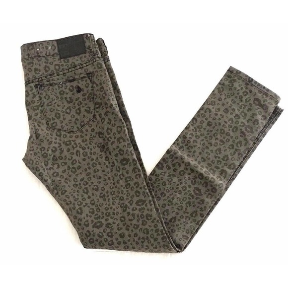 Volcom | Pistol Legging Fit Pants Size 7 Animal Print Stretch Slim Skinny Leg - Picture 6 of 12
